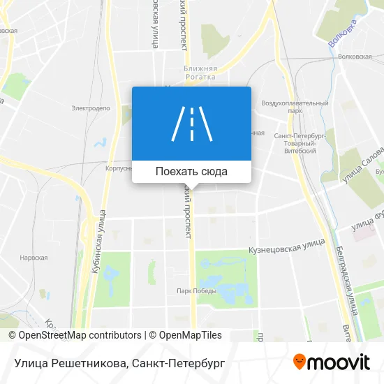 Карта Улица Решетникова