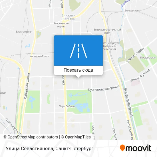 Карта Улица Севастьянова