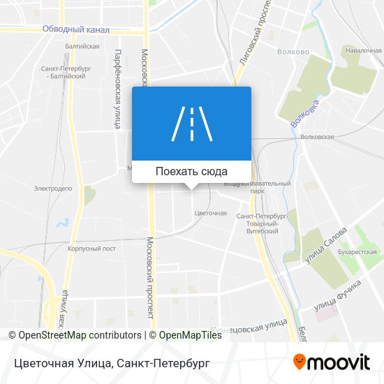 Карта Цветочная Улица