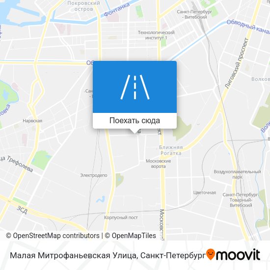 Карта Малая Митрофаньевская Улица