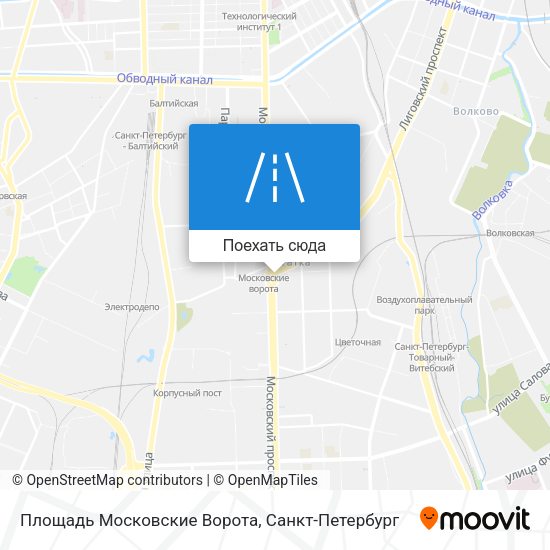 Карта Площадь Московские Ворота