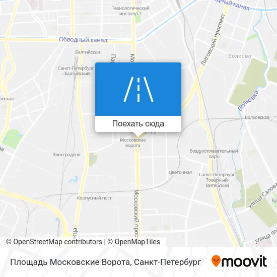 Карта Площадь Московские Ворота