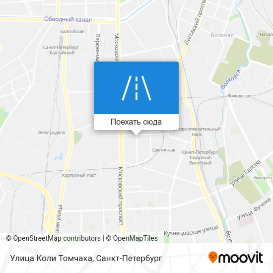 Карта Улица Коли Томчака