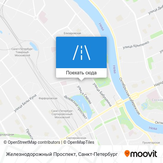 Карта Железнодорожный Проспект