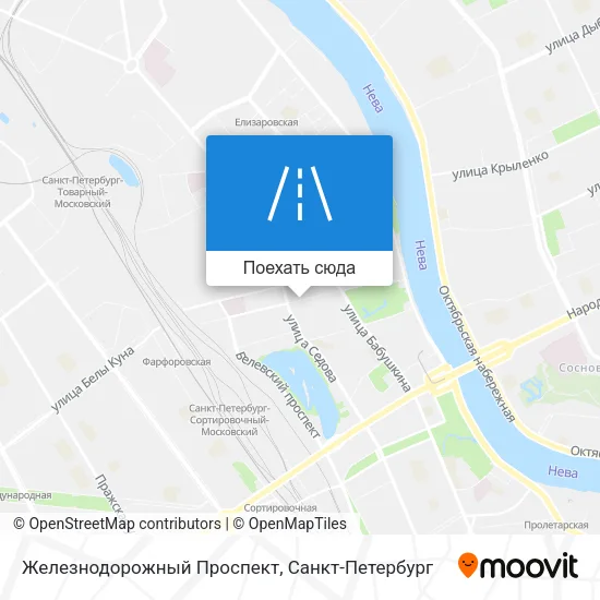 Карта Железнодорожный Проспект