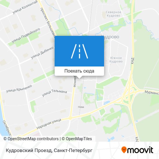 Карта Кудровский Проезд