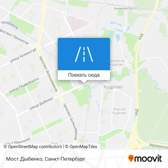 Карта Мост Дыбенко