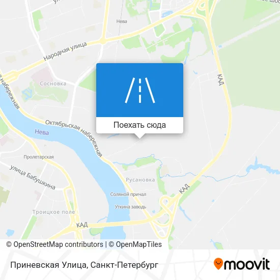 Карта Приневская Улица