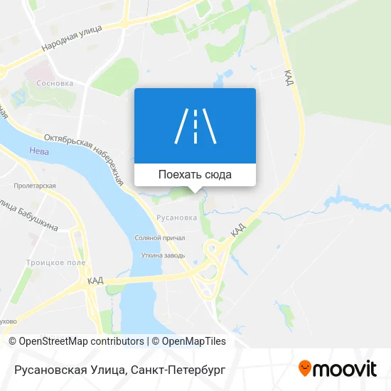 Карта Русановская Улица