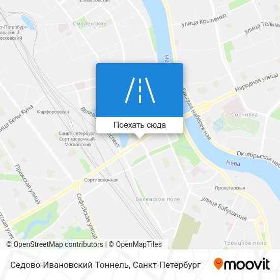 Карта Седово-Ивановский Тоннель