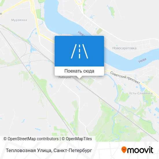 Карта Тепловозная Улица
