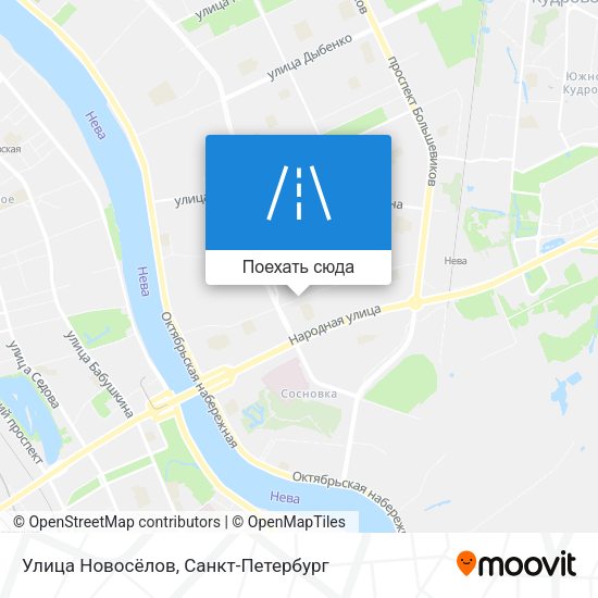 Карта Улица Новосёлов