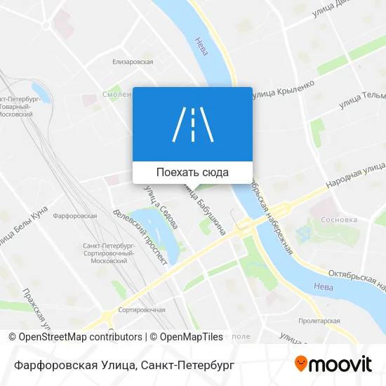 Карта Фарфоровская Улица