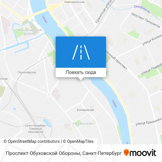 Карта Проспект Обуховской Обороны
