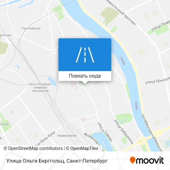 Карта Улица Ольги Берггольц
