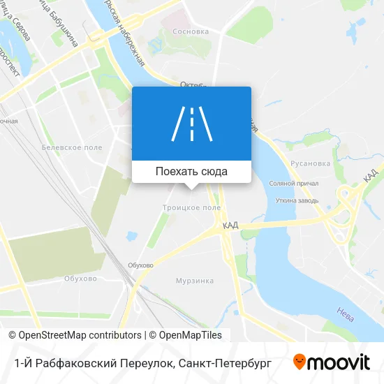 Карта 1-Й Рабфаковский Переулок