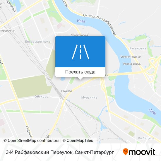 Карта 3-Й Рабфаковский Переулок