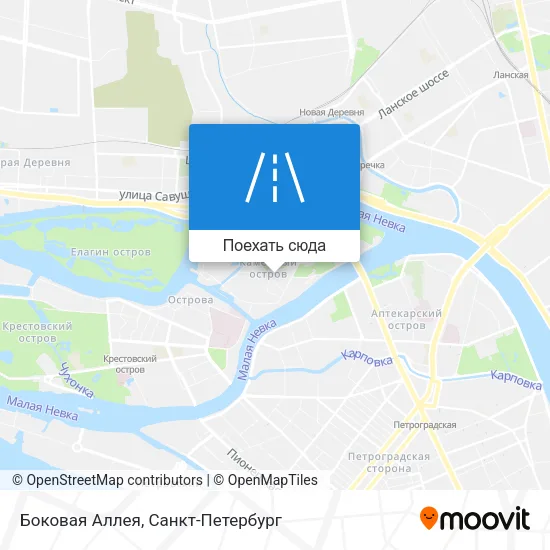 Карта Боковая Аллея