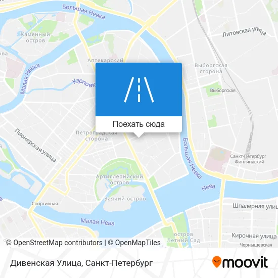 Карта Дивенская Улица