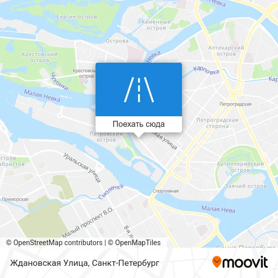 Карта Ждановская Улица