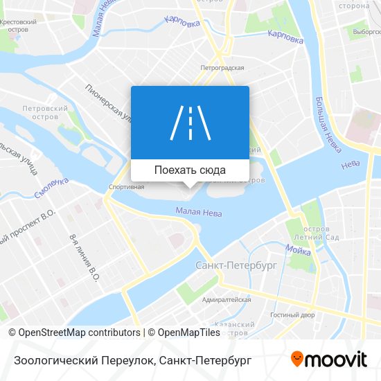 Карта Зоологический Переулок