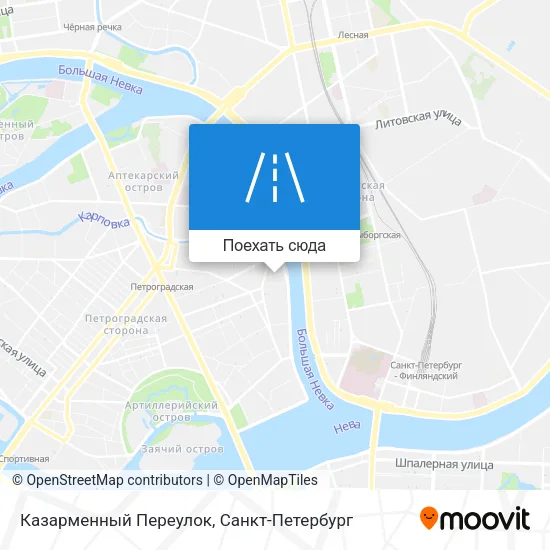 Карта Казарменный Переулок