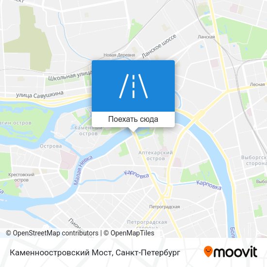 Карта Каменноостровский Мост