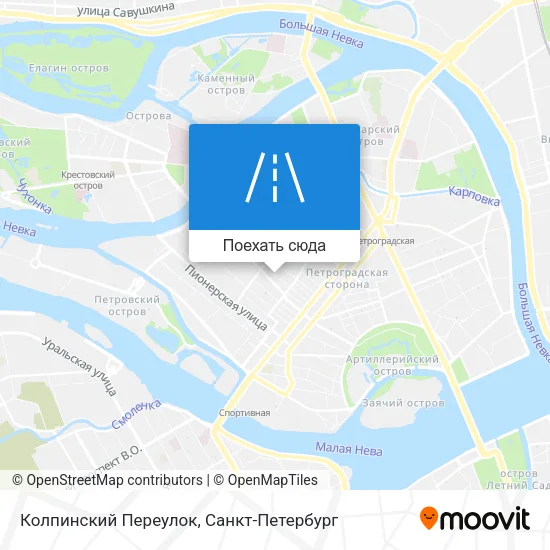 Карта Колпинский Переулок