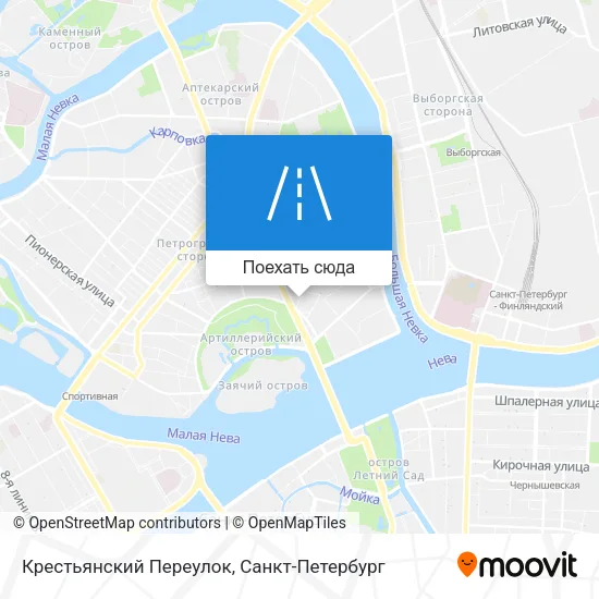 Карта Крестьянский Переулок