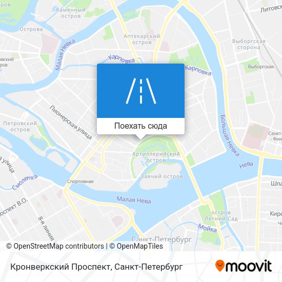 Карта Кронверкский Проспект