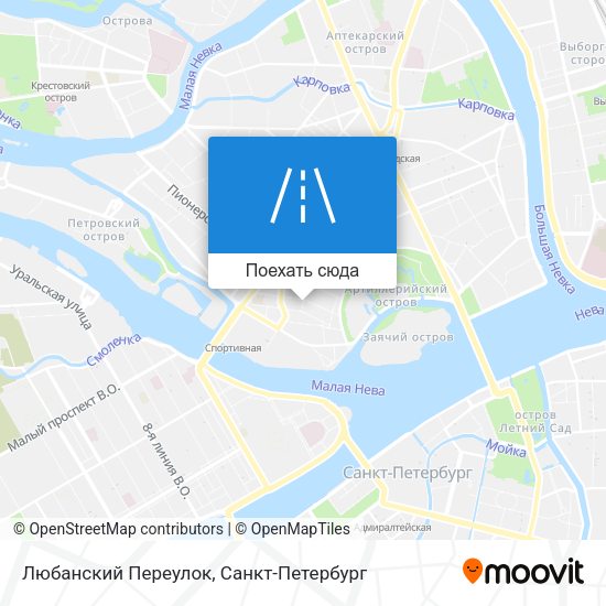 Карта Любанский Переулок