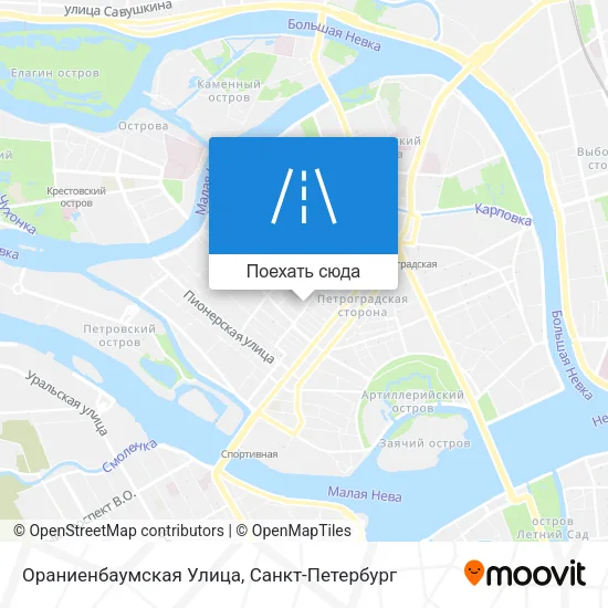 Карта Ораниенбаумская Улица