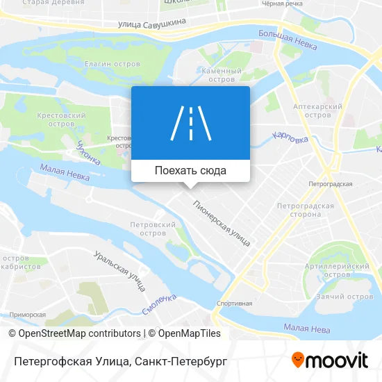 Карта Петергофская Улица