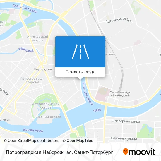 Карта Петроградская Набережная