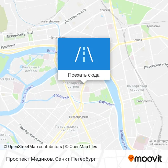 Карта Проспект Медиков
