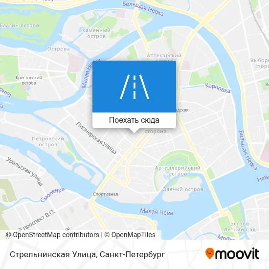 Карта Стрельнинская Улица
