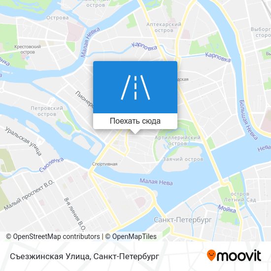 Существует несколько пунктов, куда можно добраться на автомобиле из Санкт-Петербурга в Санкт-Петербург