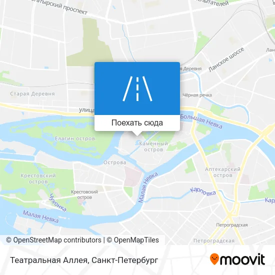 Карта Театральная Аллея