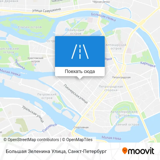 Карта Большая Зеленина Улица