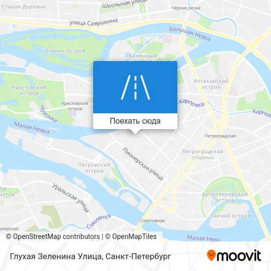 Карта Глухая Зеленина Улица