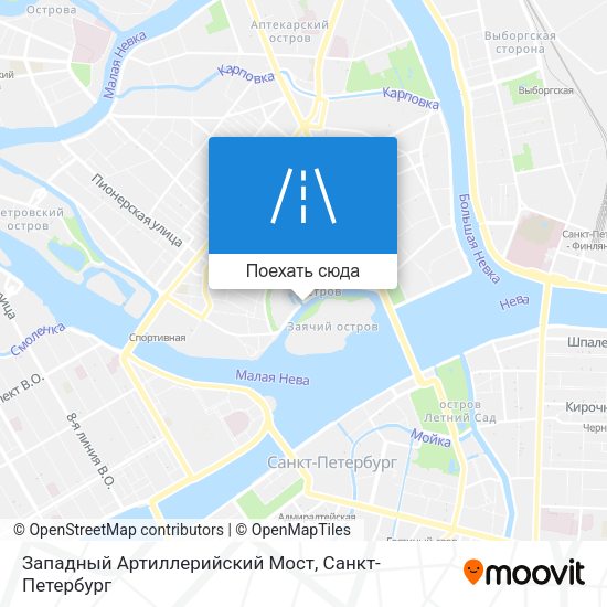 Карта Западный Артиллерийский Мост