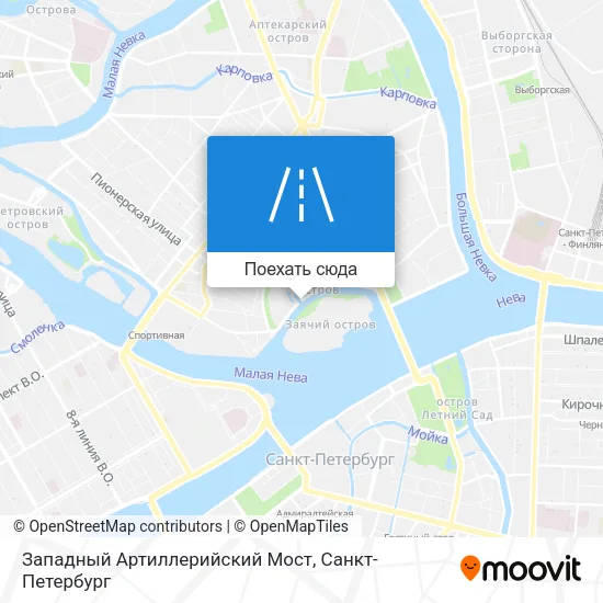 Карта Западный Артиллерийский Мост