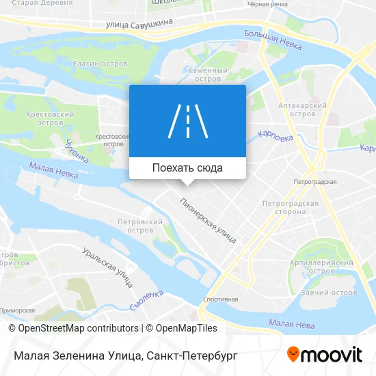 Карта Малая Зеленина Улица