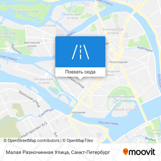 Карта Малая Разночинная Улица