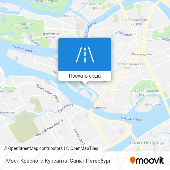 Карта Мост Красного Курсанта