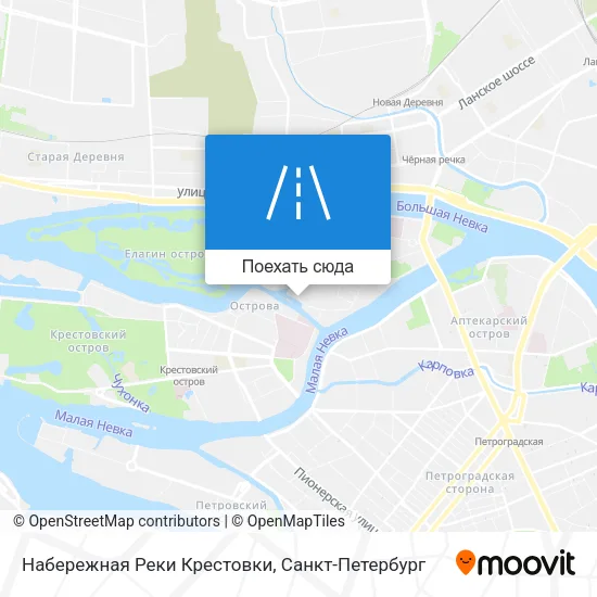 Карта Набережная Реки Крестовки