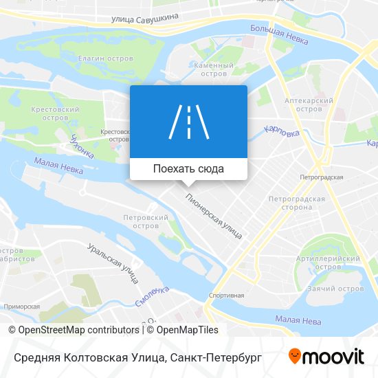 Карта Средняя Колтовская Улица