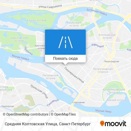 Карта Средняя Колтовская Улица