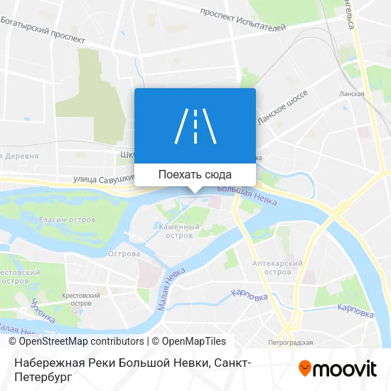 Карта Набережная Реки Большой Невки
