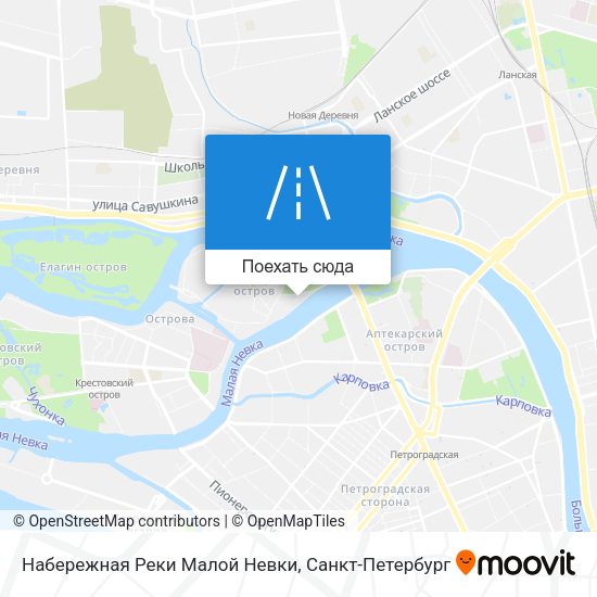 Карта Набережная Реки Малой Невки